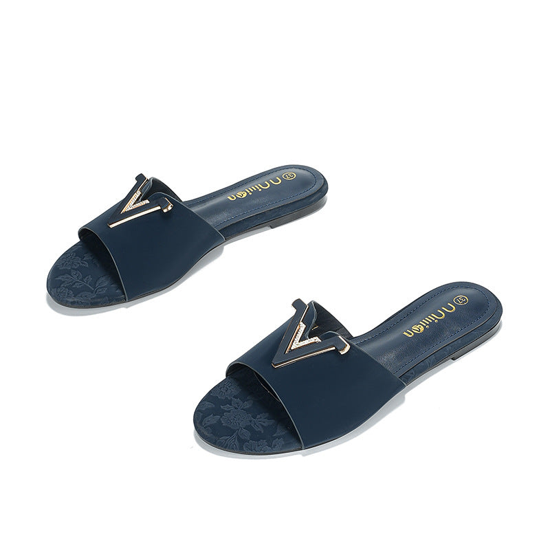 Damer Eleganta och Bekväma Slides med Smyckesdetalj Mirla-Eva Jonsson