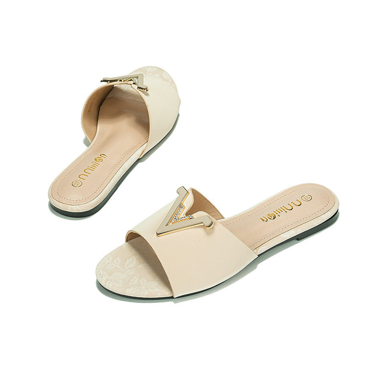 Damer Eleganta och Bekväma Slides med Smyckesdetalj Mirla-Eva Jonsson