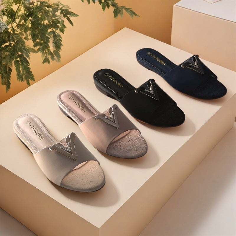 Damer Eleganta och Bekväma Slides med Smyckesdetalj Mirla-Eva Jonsson