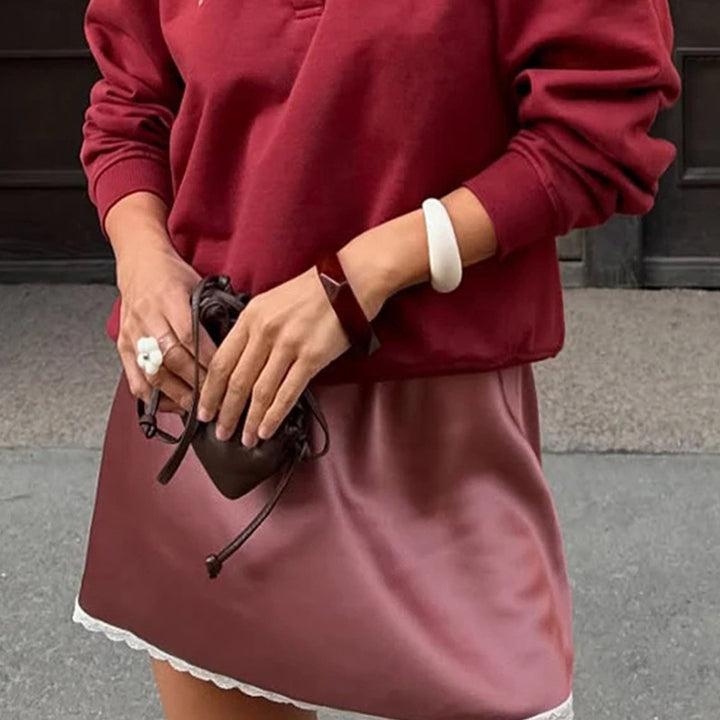 Damer Eleganta och lekfulla satinunderkjol Mirla-Eva Jonsson