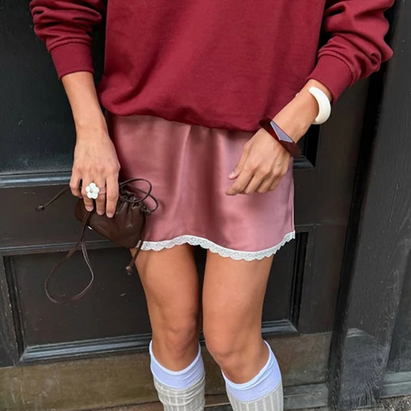 Damer Eleganta och lekfulla satinunderkjol Mirla-Eva Jonsson