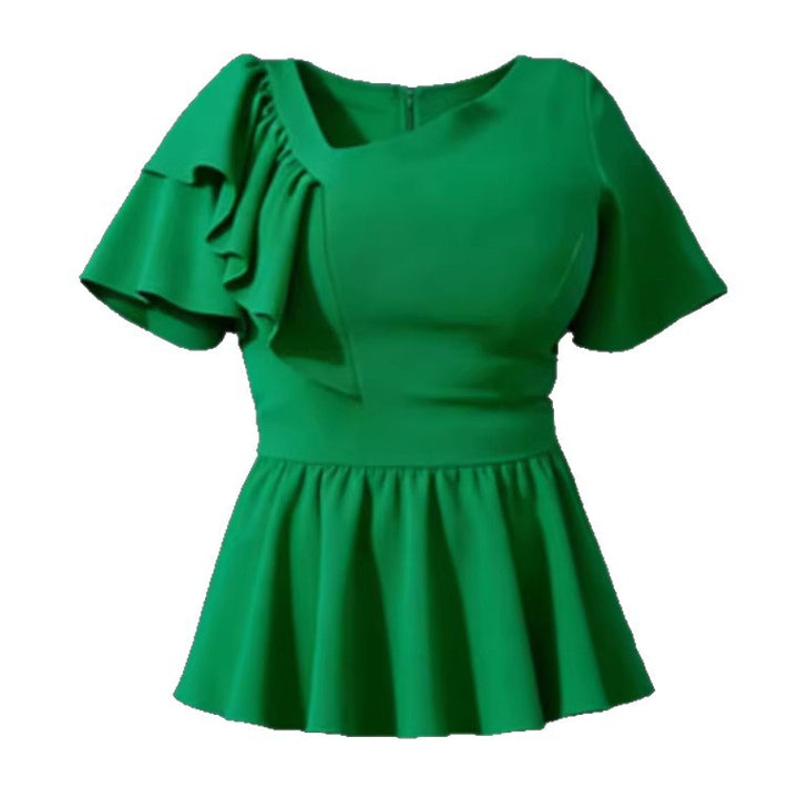 Damer Elegantly cut blouse with voluminous ruffle details Mirla-Eva Jonsson