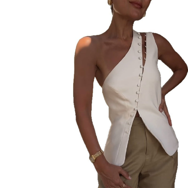 Damer En-skulder Blus med knappslå Eva Jonsson-Eva Jonsson