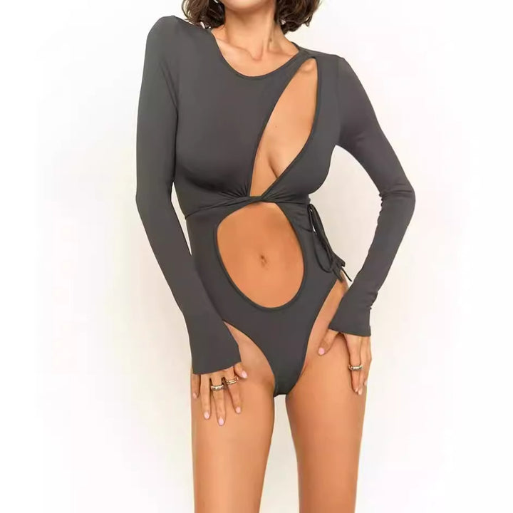 Damer Endelad baddräkt med innovativ cut-out och lång ärm Eva Jonsson-Eva Jonsson