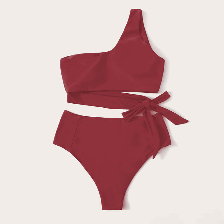 Damer Ensidig Bikiniset med innovativt Vidhängningsdesign och hög midjeskärning Mirla-Eva Jonsson