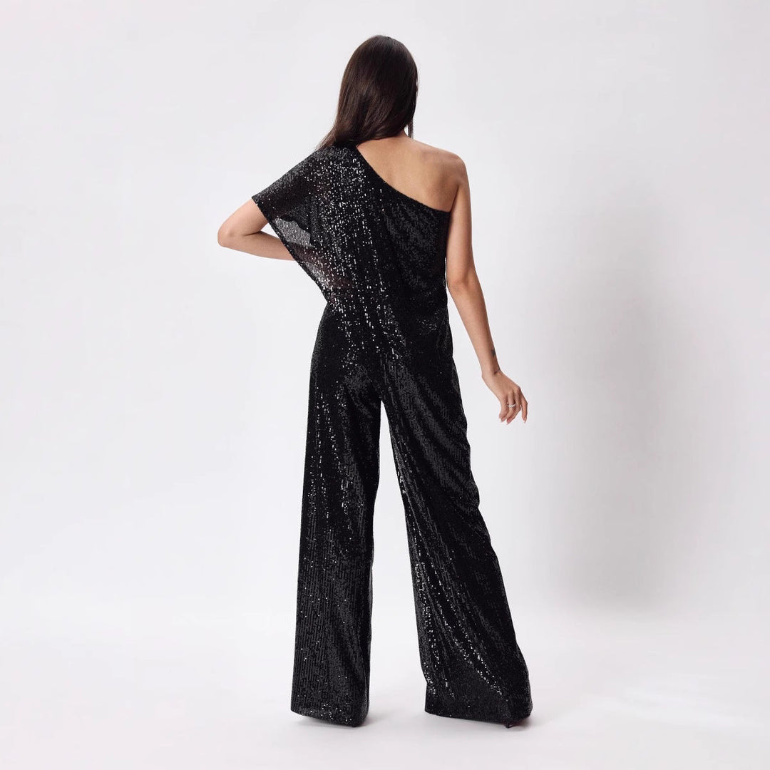 Damer Ensidig Paillett Jumpsuit med Vid Byxa Mirla-Eva Jonsson