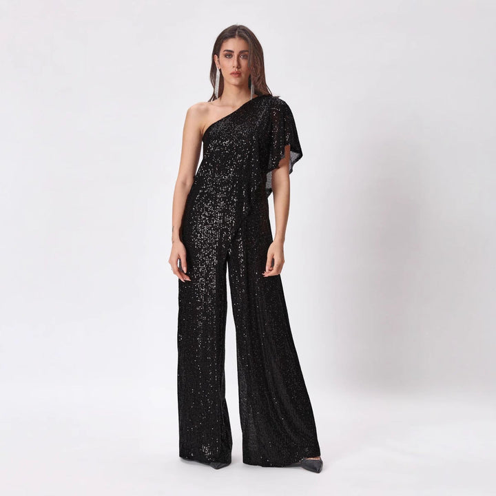 Damer Ensidig Paillett Jumpsuit med Vid Byxa Mirla-Eva Jonsson