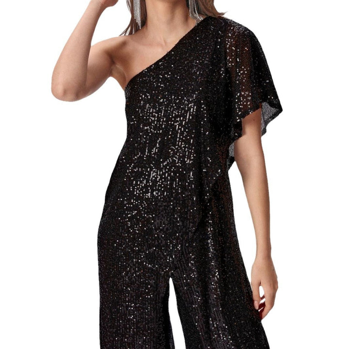 Damer Ensidig Paillett Jumpsuit med Vid Byxa Mirla-Eva Jonsson