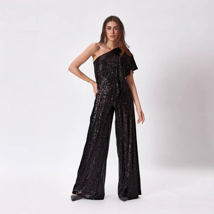 Damer Ensidig Paillett Jumpsuit med Vid Byxa Mirla-Eva Jonsson