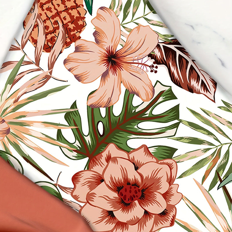 Damer Enstaka baddräkt med avslappnad omslagdesign och blommönster Mirla-Eva Jonsson