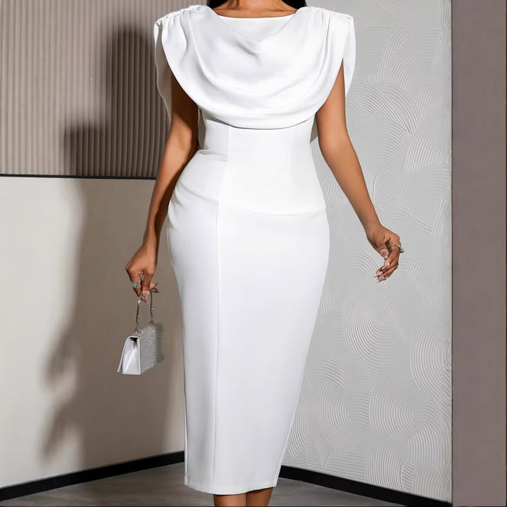 Damer Etuikläning med elegant drapering Mirla-Eva Jonsson