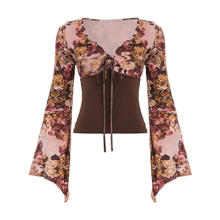 Damer Etuikleid mit Blumenstickdesign und Wickeleffekt Mirla-Eva Jonsson