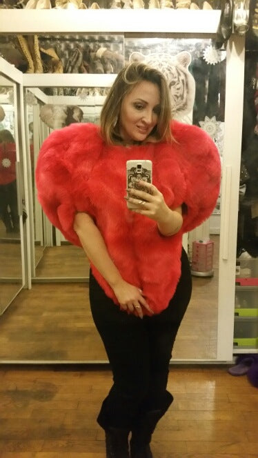 Damer Extravagant Konstpälsblus Mirla-Eva Jonsson