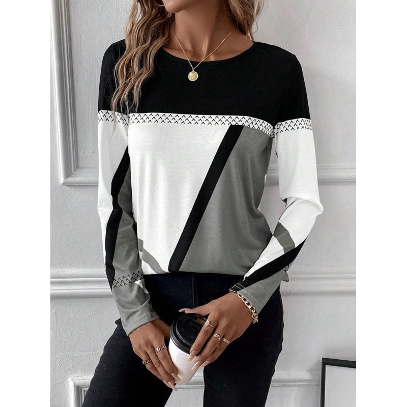 Damer Fashion Långärmad T-shirt med grafiskt mönster Mirla-Eva Jonsson