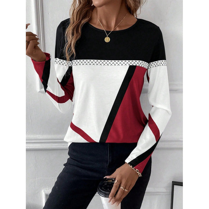 Damer Fashion Långärmad T-shirt med grafiskt mönster Mirla-Eva Jonsson