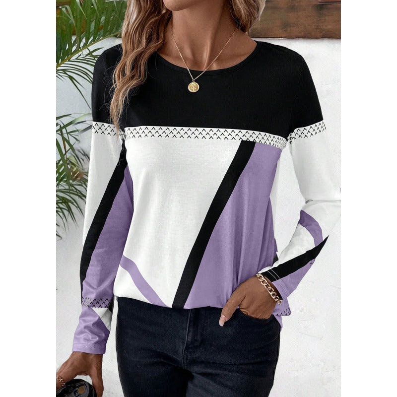 Damer Fashion Långärmad T-shirt med grafiskt mönster Mirla-Eva Jonsson