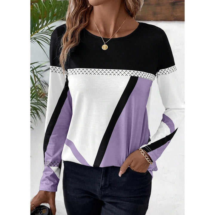 Damer Fashion Långärmad T-shirt med grafiskt mönster Mirla-Eva Jonsson