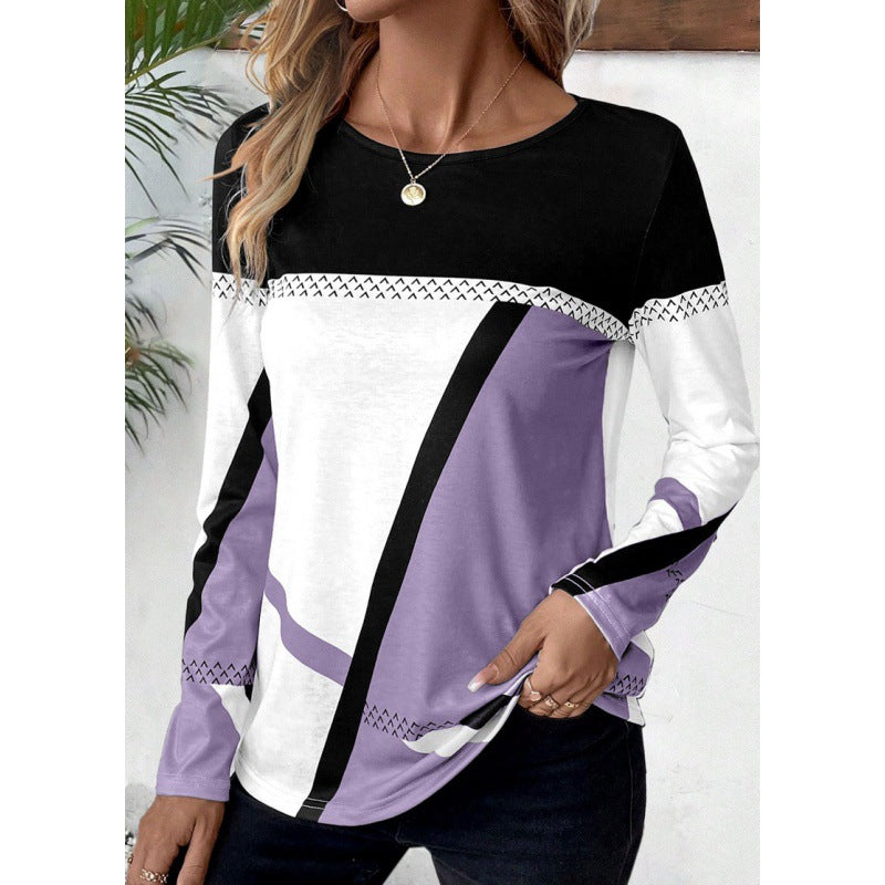 Damer Fashion Långärmad T-shirt med grafiskt mönster Mirla-Eva Jonsson