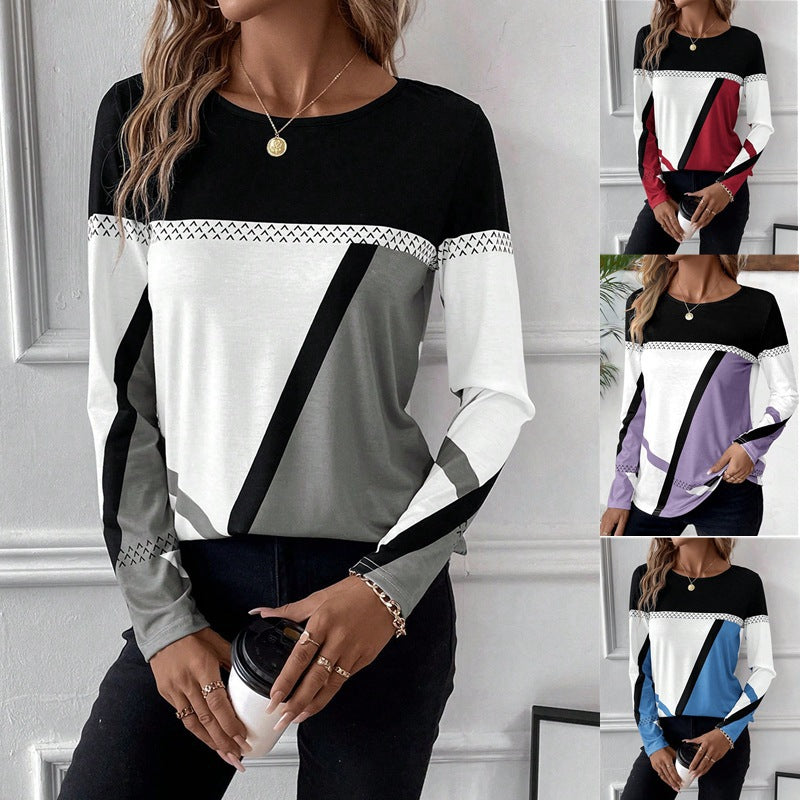Damer Fashion Långärmad T-shirt med grafiskt mönster Mirla-Eva Jonsson