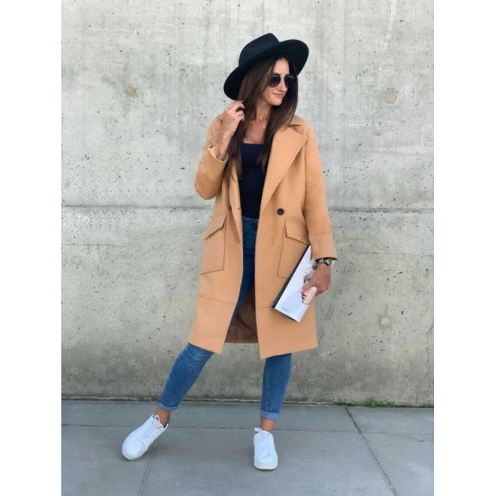 Damer Fashionabel Longblazer med djup revers och praktiska fickor Mirla-Eva Jonsson