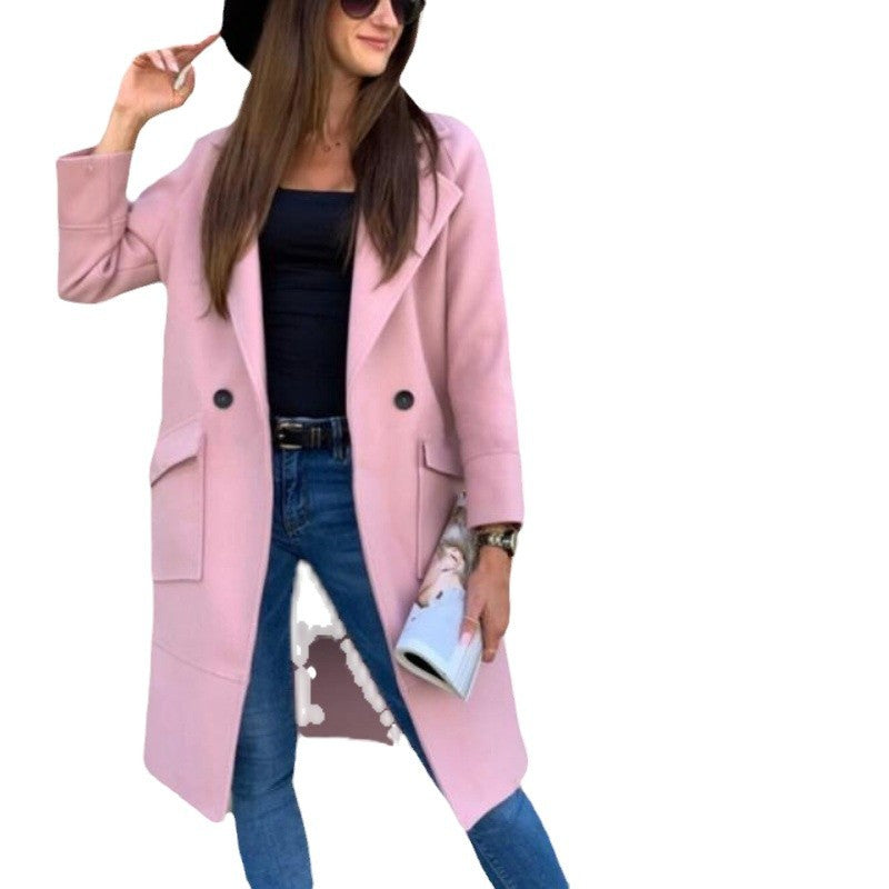 Damer Fashionabel Longblazer med djup revers och praktiska fickor Mirla-Eva Jonsson