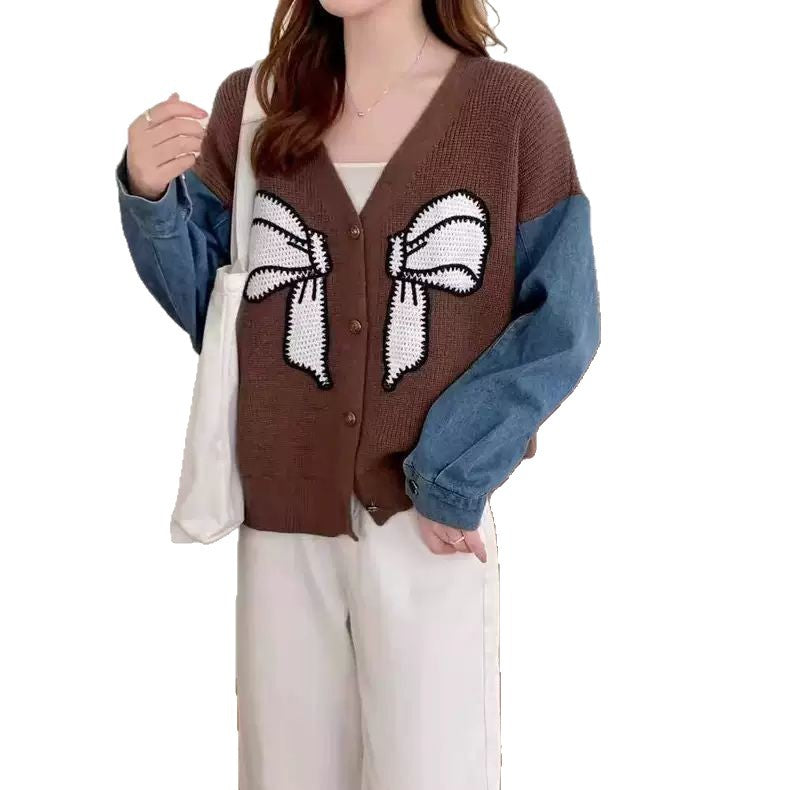 Damer Fashionable Cardigan med Dekorativ Bågbroderi Mirla-Eva Jonsson