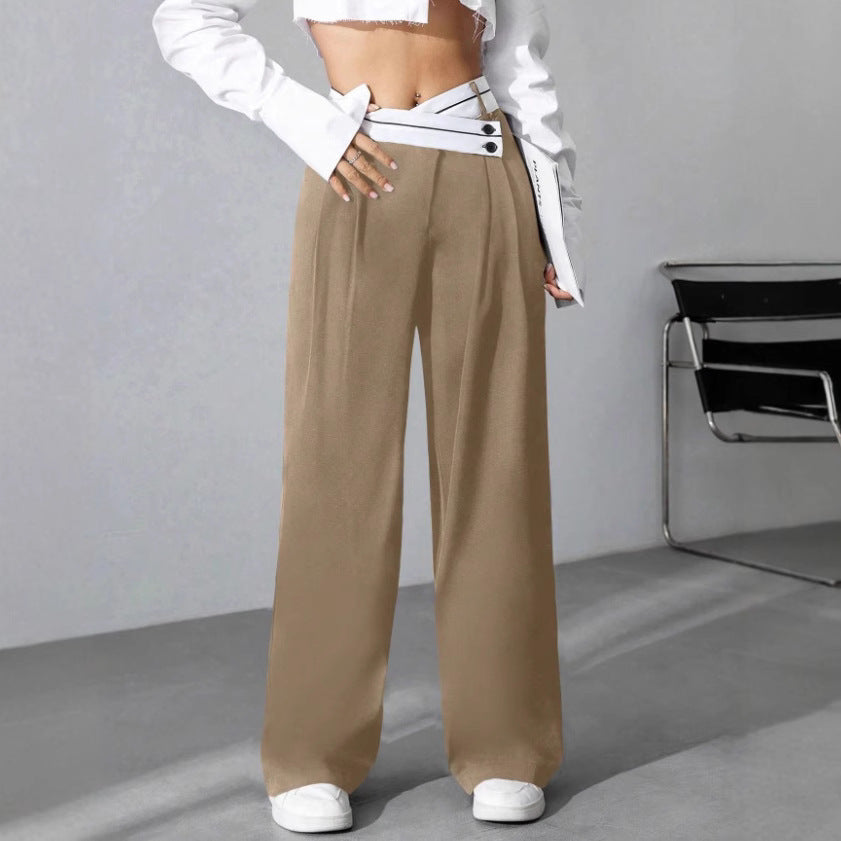 Damer Fashionable Palazzo-byxor med asymmetrisk midja Mirla-Eva Jonsson
