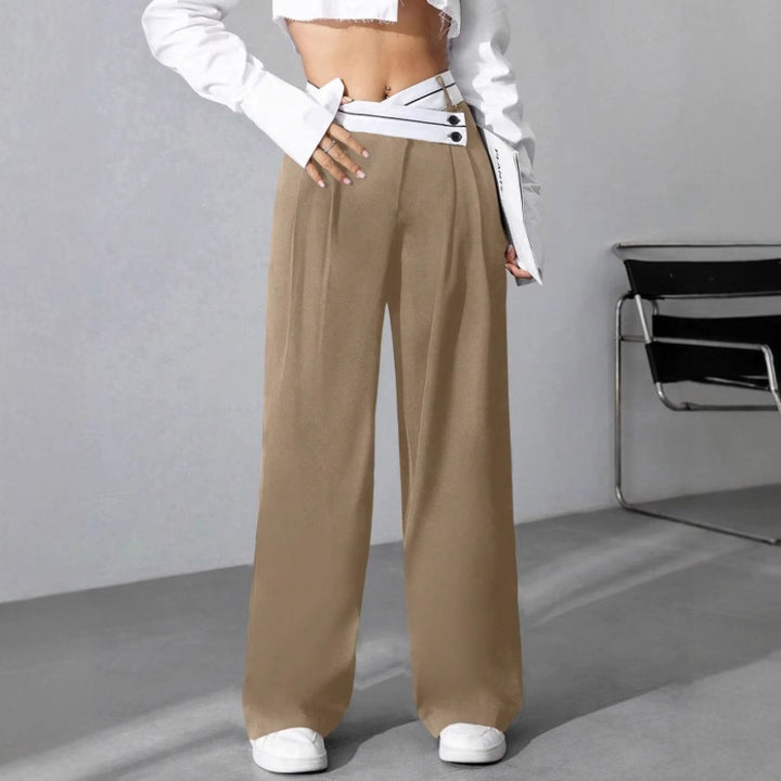 Damer Fashionable Palazzo-byxor med asymmetrisk midja Mirla-Eva Jonsson