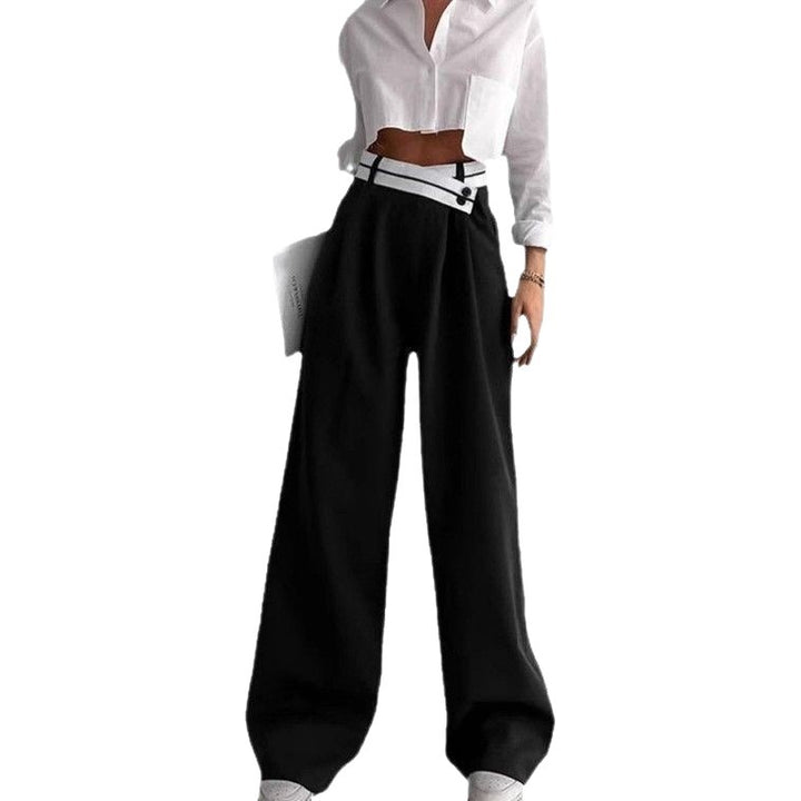 Damer Fashionable Palazzo-byxor med asymmetrisk midja Mirla-Eva Jonsson