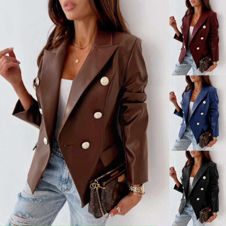 Damer Faux läder Blazer Mirla-Eva Jonsson