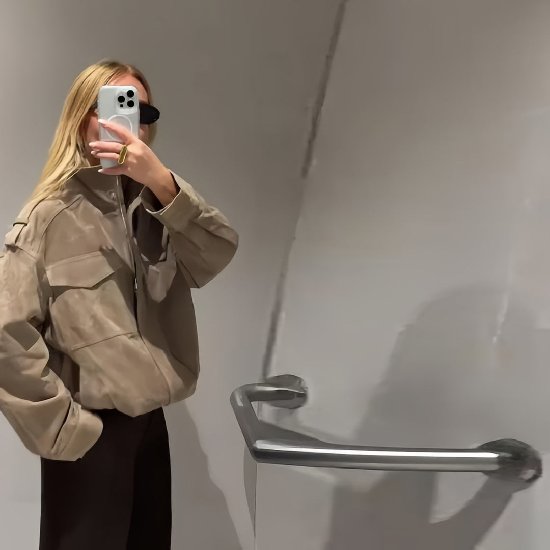 Damer Festlig Mockajacka med praktiska fickor Mirla-Eva Jonsson