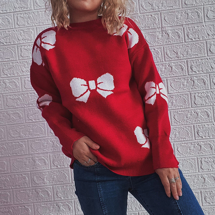 Damer Festlig tröja med glatt klockmotiv och avslappnad passform Mirla-Eva Jonsson