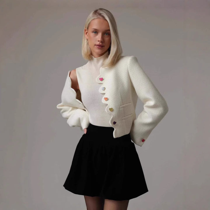 Damer Figurformad Jacka med unik knäppdesign Eva Jonsson-Eva Jonsson