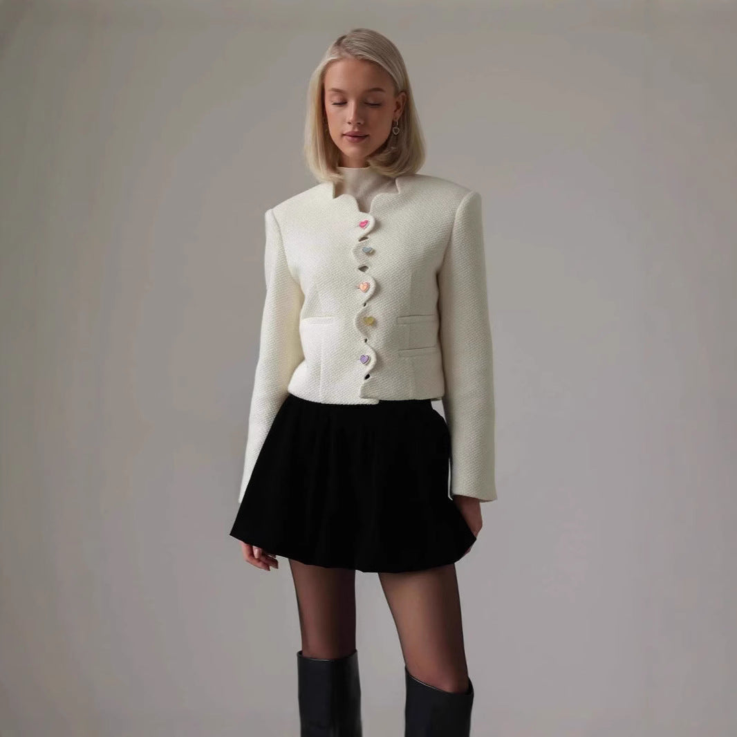 Damer Figurformad Jacka med unik knäppdesign Eva Jonsson-Eva Jonsson