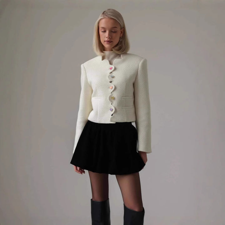 Damer Figurformad Jacka med unik knäppdesign Eva Jonsson-Eva Jonsson