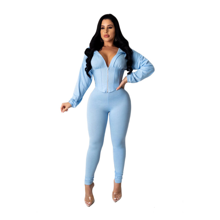 Damer Figurformad Jumpsuit med huva och figursydd skärning Mirla-Eva Jonsson
