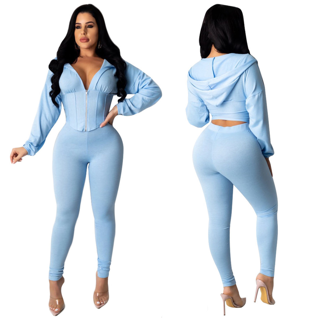 Damer Figurformad Jumpsuit med huva och figursydd skärning Mirla-Eva Jonsson