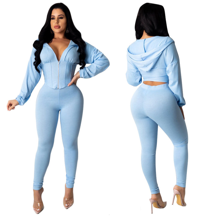 Damer Figurformad Jumpsuit med huva och figursydd skärning Mirla-Eva Jonsson