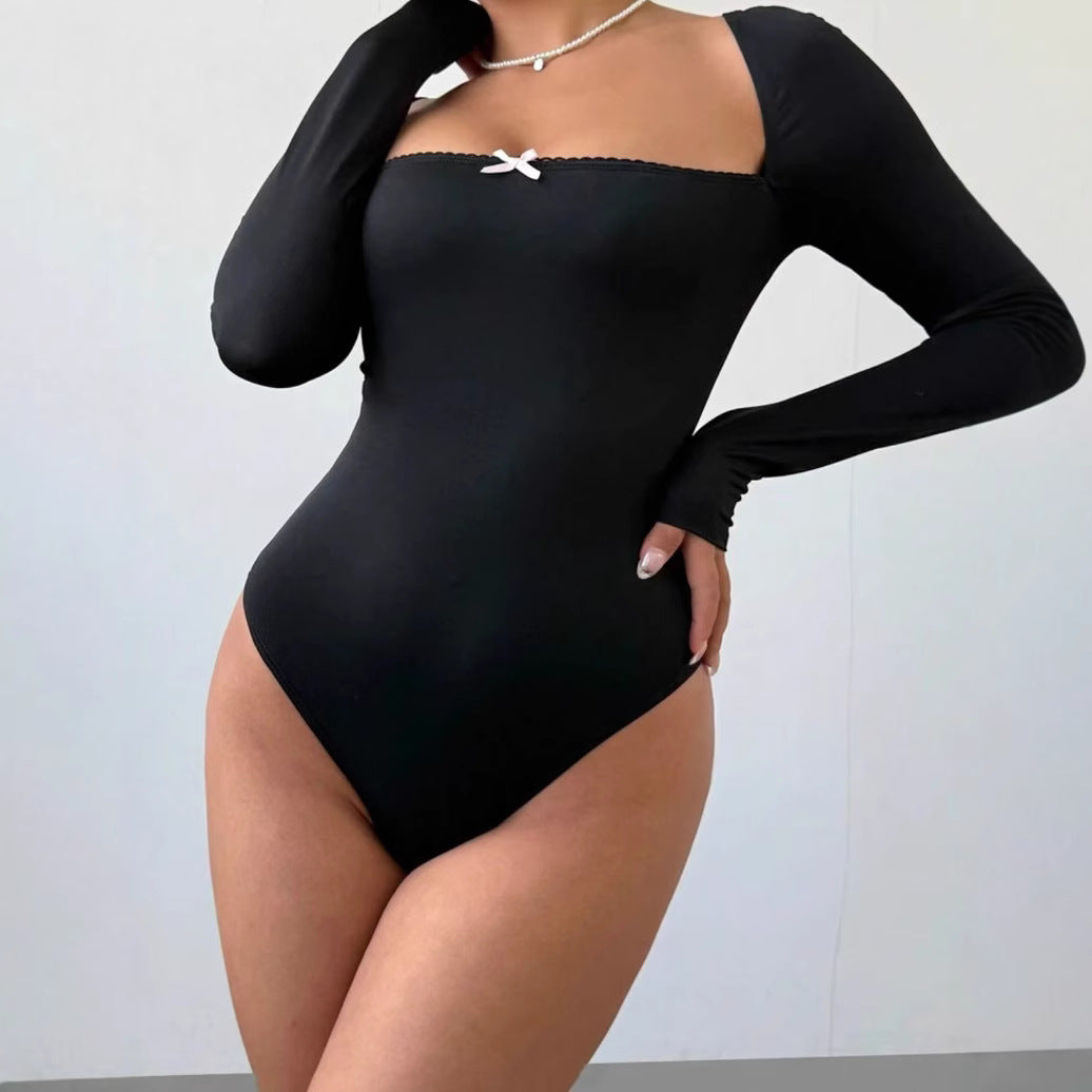 Damer Figurformad Långärmad Bodys med elegant U-ringning Mirla-Eva Jonsson