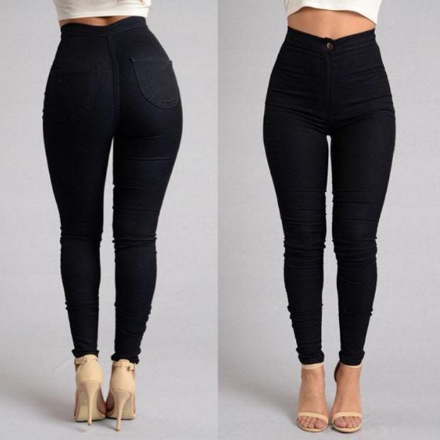 Damer Figurformade Jeansbyxor med elastisk midja Eva Jonsson-Eva Jonsson