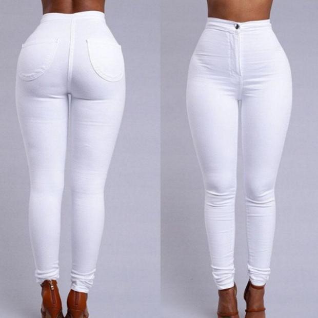 Damer Figurformade Jeansbyxor med elastisk midja Eva Jonsson-Eva Jonsson