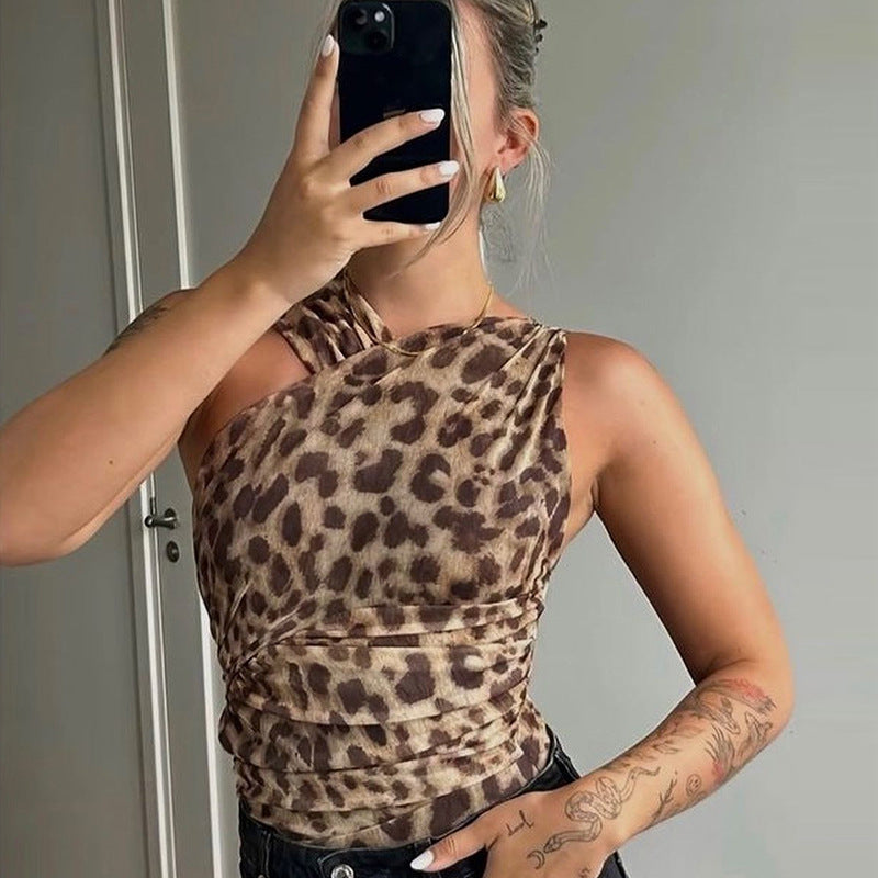 Damer Figurformande Bodysuit med raffinerade rynkelement och djurmönster Mirla-Eva Jonsson