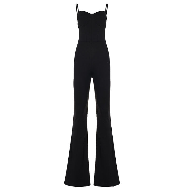 Damer Figurformande Jumpsuit med raffinerade axelband och vida ben Mirla-Eva Jonsson