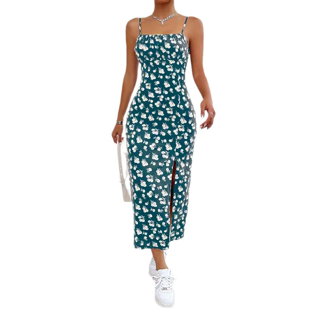 Damer Figurformande Sommarklänning med Blommönster och Spaghetti-Remmar Eva Jonsson-Eva Jonsson