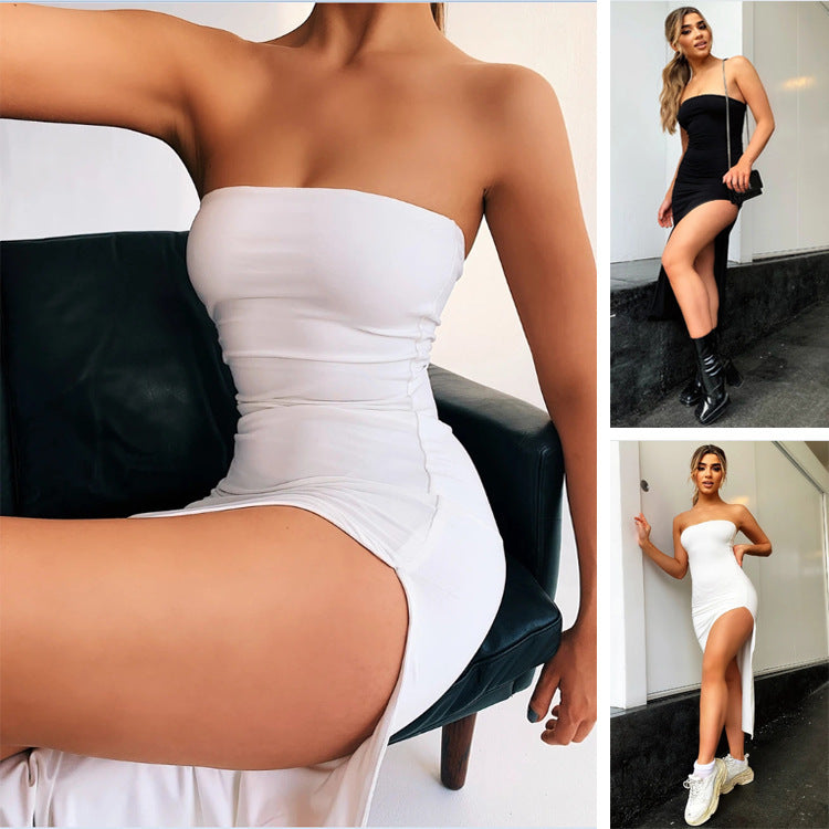 Damer Figurformande Sommarklänning med elegant benslits Mirla-Eva Jonsson