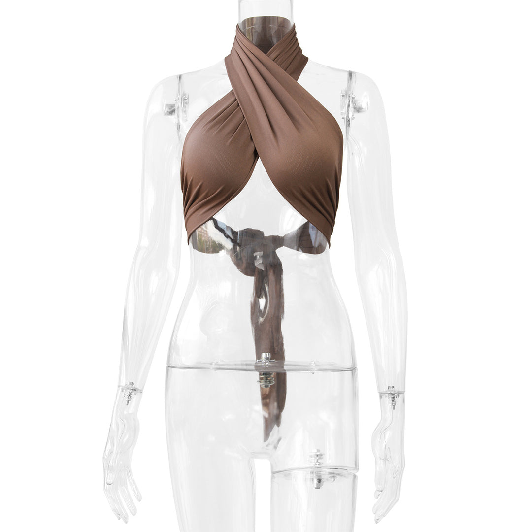Damer Figurförstärkande Wrap-top med raffinerad hållardesign Mirla-Eva Jonsson