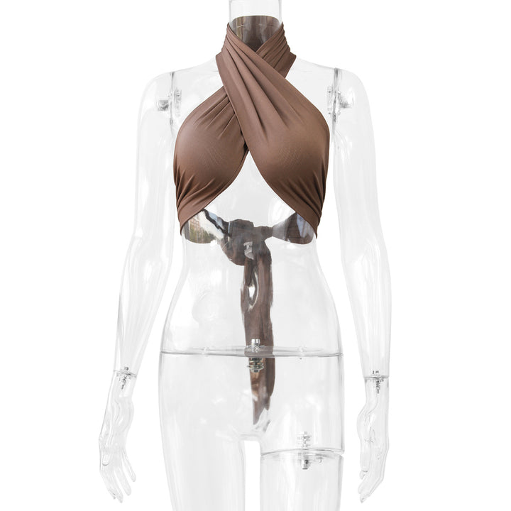 Damer Figurförstärkande Wrap-top med raffinerad hållardesign Mirla-Eva Jonsson