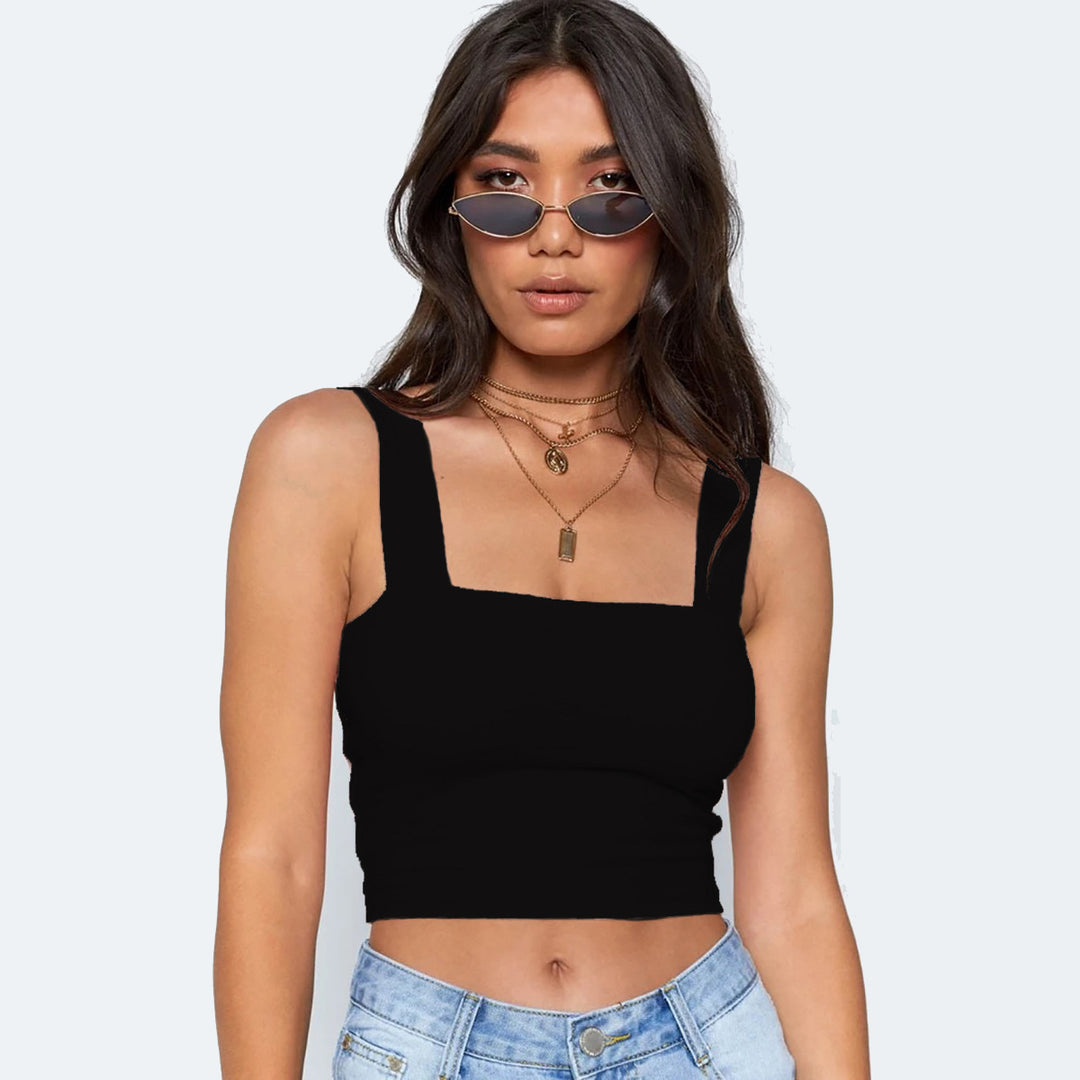 Damer Figurnära Crop-Top med breda band Mirla-Eva Jonsson