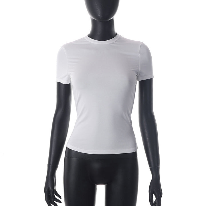 Damer Figurnära Kortärmad T-shirt med högkvalitativt stretchmaterial Mirla-Eva Jonsson