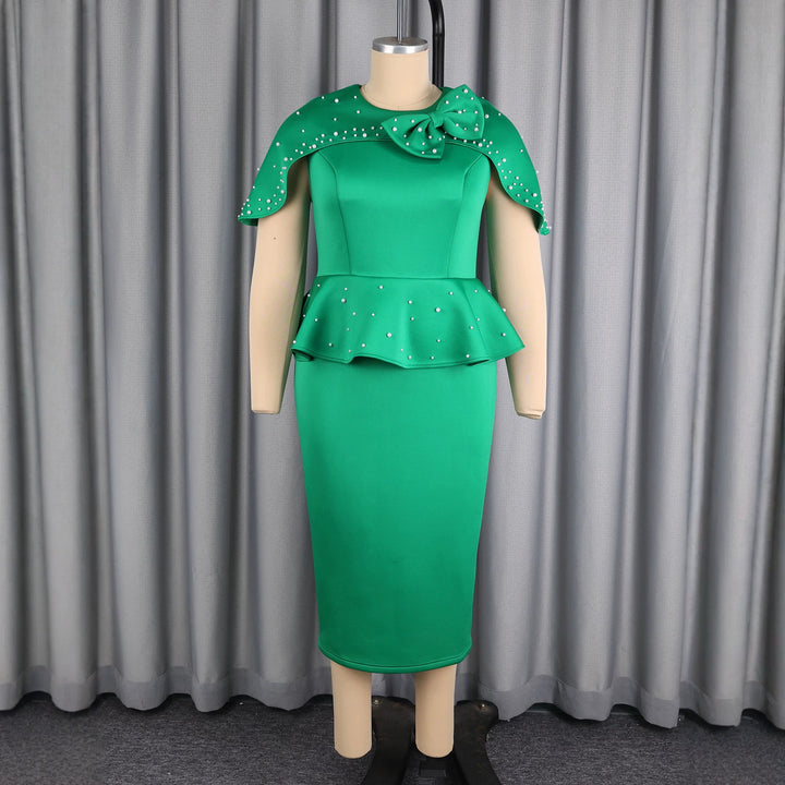 Damer Figurnära Peplum Klänning med dekorativ kapuschong Mirla-Eva Jonsson